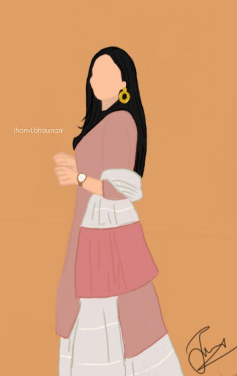 Traditional Women Illustration, Traditional Illustration Indian, Traditional Indian Girl Cartoon, Indian Girl Illustration, Indian Woman Illustration, Aesthetics Drawing, Ancient Background, National Womens Day, Suits For Women Indian