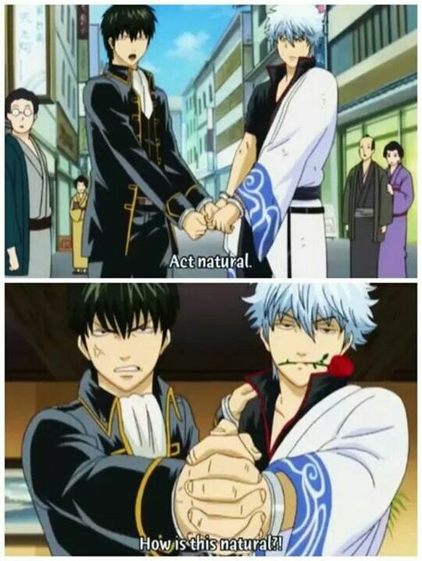 Gintama. (Hijikata x Gintoki) Gintama X Hijikata, Gintama Gintoki X Hijikata, Gintama Quotes, Hijikata X Gintoki, Gintoki X Hijikata, Gintama Hijikata, Gintama Funny, Funny Naruto Memes, Anime I