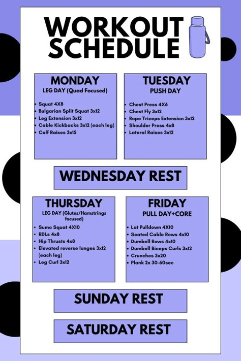 Weekly Gym Workout Plan For Women #workoutplan #fitnessgoals #workoutroutine #fullbodyworkout #exerciseplan #weeklyworkout. https://www.theworldaccordingtome.org/healthy-food-and-drink-recipes/1859787_weekly-gym-workout-plan-for-women-get-strong-and-feel-great/?exs61 Weekly Gym Workouts, Gym Workouts For Women, Gym Workout Plan, Workout Program Gym, Workout Gym Routine, Gym Workout Plan For Women, Fitness Hacks, Workout Splits, Gym Workouts Women