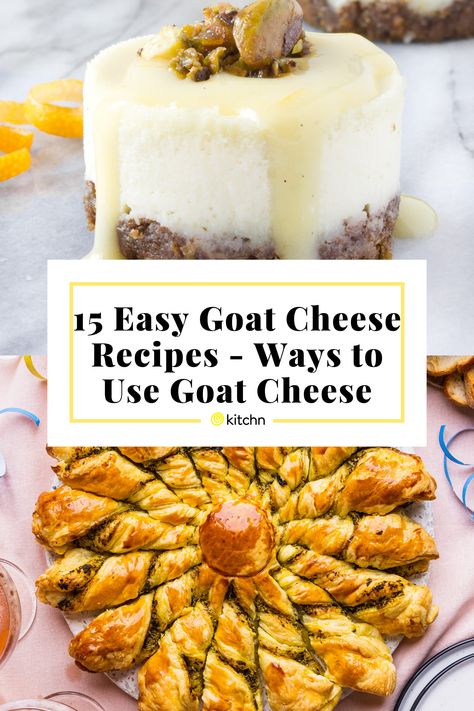 Goat Cheese Croissant, Goat Cheese Icing, Meals With Goat Cheese, Goat Cheese Dessert Recipes, Easy Goat Cheese Recipes, Goats Cheese Recipes, Puff Pastry Goat Cheese, Truffle Goat Cheese, Recipes With Goat Cheese