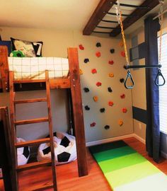 Ninja Bedroom, Foster Bedroom, Boys Beds, Bedroom Ideas Kids, Ninja Warrior Course, Indoor Playroom, Home Bedroom Design, Boys Bedroom Makeover, Cool Kids Rooms