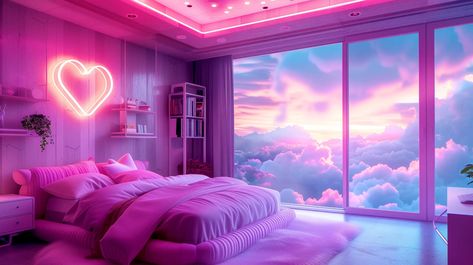 "\"Step into a world of dreamy aesthetics with our Animated Neon Heart Bedroom Background, designed to add a touch of romance to your Vtuber space. The soft glow of neon pinks and purples creates a serene environment that's perfect for streaming. This full 4k (3840x2160), will provide a stunning backdrop for your content. Tailored for YouTube, Twitch, and other streaming services, the included 30-second animation loops flawlessly, ensuring a constant, captivating effect. Please note that the Etsy preview may not fully represent the high quality of the final product. This background is crafted for VTubers and streamers, featuring a playful pink cat and a heart-shaped neon sign that radiates a charming and tranquil ambiance. What You Get: A premium MP4 file 3840x2160 at 60 FPS, ensuring a sm Pink Room Background, Streamer Bedroom, Vaporwave Room Aesthetic, Heart Bedroom, Twitch Background, Background Stylish, Bedroom Neon, Neon Heart, Dream Bedroom Inspiration