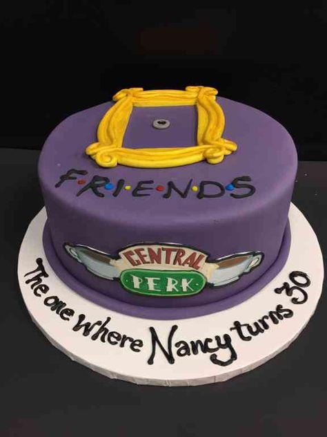 23 Birthday Cake, Glow Cake, Friends Birthday Cake, Friends Cake, 30 Birthday Cake, Themed Birthday Cakes, Central Perk, 14th Birthday, Cute Birthday Cakes