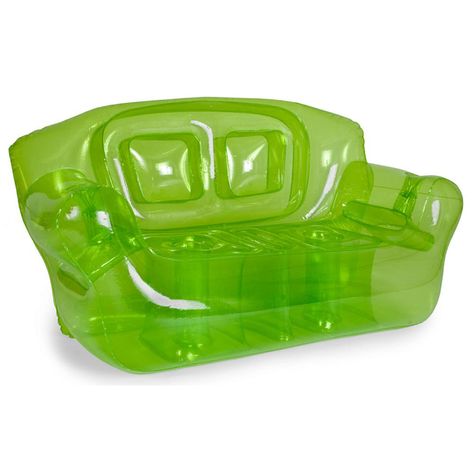 Green Inflatable Couch for TWO! Inflatable Couch, Chair Garden, Inflatable Chair, Couch, Green, Furniture, White