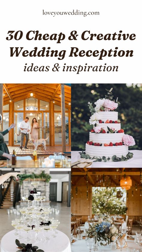 Need budget-friendly ideas for your wedding reception? We’re here to help! With 30+ cheap and creative wedding reception ideas, you’ll find everything you need to plan the perfect event on a small budget. From DIY decorations to affordable food options, we’ve got plenty of simple wedding reception ideas to make your day memorable. Click to see how to plan your budget wedding event! Cheap Wedding Reception Ideas, Budget Friendly Wedding Ideas, Creative Wedding Reception Ideas, Budget Wedding Reception, Unique Wedding Reception Ideas, Cheap Decorations, Casual Wedding Reception, Wedding Reception On A Budget, Cheap Wedding Reception