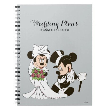 Mickey Mouse Wedding, Wedding Planning Notebook, Wedding Planner Notebook, Disney Notebook, Photo Notebook, Disney Decals, Wedding Planner Binder, Disney Bride, Disney Wedding Theme