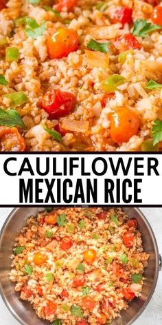 Mexican Cauliflower Rice skillet Recipe, quick and easy and a perfect healthy keto low carb side dish! also paleo and whole 30, gluten free cauliflower rice recipe. www.noshtastic.com Cauliflower Mexican Rice, Cauliflower Rice Skillet, Mexican Cauliflower Rice, Keto Reboot, Mexican Cauliflower, Cauliflower Rice Recipe, Recipes Cauliflower, Quick Rice, Side Ideas