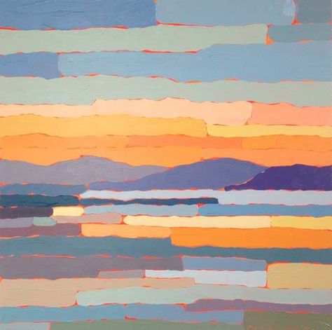 Paul Norwood - Bay Sunrise | Abstract art painting, Abstract painting, Abstract art Paul Norwood, Art Painting Landscape, Collage Landscape, Art Painting Abstract, Painting Landscape, Painting Abstract, Art Paint, Abstract Landscape, 그림 그리기