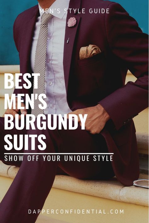 Read the article for our exclusive selection of the best burgundy suits and discover how to style this versatile and fashionable suit piece. Burgundy Suits For Men, Burgundy Suit Men, Burgundy Suits, Mens Office Fashion, Maroon Suit, Suits Show, Mens Office, Burgundy Suit, Mens Style Guide