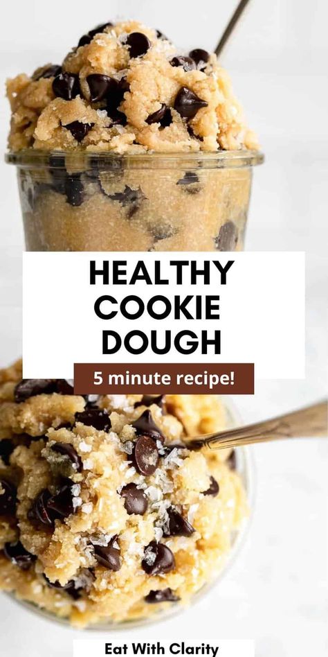 This heathy edible vegan cookie dough is the perfect easy dessert when you need something sweet. This paleo cookie dough is made with almond flour, sweetened with maple syrup and is healthy and ready to eat in 5 minutes. Paleo Cookie Dough, Paleo Cookie, Low Calorie Cookies, Healthy Vegan Cookies, Low Cal Dessert, Healthy Cookie Dough, Cookie Dough Recipe, Vegan Cookie Dough, Healthy Sweet Snacks