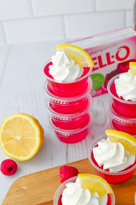 Raspberry Lemonade Jello Shots