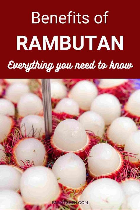 A Pinterest pin showcasing rambutan fruit with text overlay. The pin provides valuable information on the nutrition, benefits, and usage of rambutan in a simple and friendly tone. Perfect for those curious about exploring exotic fruits and incorporating healthy choices into their lifestyle. #Rambutan101 #ExoticFruit #HealthyLiving Benefits Of Rambutan, Rambutan Aesthetic, Rambutan Benefits, Rambutan Fruit, Fruit Benefits, Exotic Fruit, Tropical Fruits, Healthy Digestion, Tropical Fruit