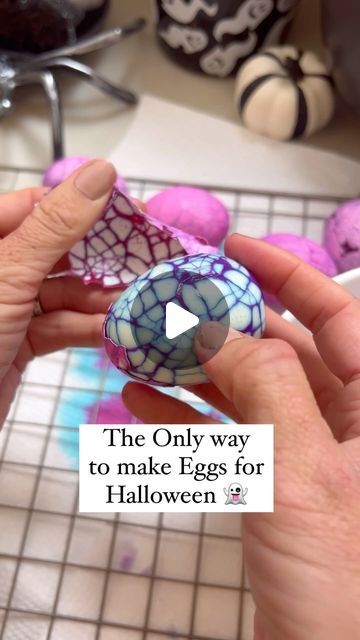 Shannon Doherty on Instagram: "SPOOKY EGGS 🥚👻 SHARE & SAVE this fun and easy idea for make spooky eggs this Halloween!! How cool do these turn out???!! FOLLOW ME @athomewith.shannon for the best super simple ideas that everyone will love!! 👻🕸️  LIKE + COMMENT - “eggs” - I will send you the full instructions on how to make these and links to this hard boiled egg maker!!  This is one of my all time favorite ideas for Halloween!!! Everyone always loves how they turn out!! #halloween #halloweenrecipes #halloweenrecipe #momhacks #momhack #halloweenegg #recipes #recipe #halloweenrecipes" Monster Eggs Halloween, Halloween Boiled Eggs, Halloween Hard Boiled Eggs, Halloween Develd Eggs, Monster Eggs, Halloween Eggs, Ways To Make Eggs, Halloween Deviled Eggs, Shannon Doherty