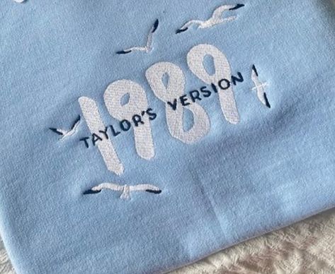 Taylors Version! #taylor #taylorswift #swifties #1989 #embroidery 🥹 Taylor Swift 1989 Embroidery, 1989 Embroidery, Taylor Swift Embroidery, Random Hobbies, Taylor Core, Tee Designs, Taylors Version, Taylor Swift 1989, February 8