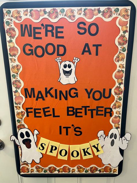 Halloween Decorations for a Dr’s office Halloween Nursing Home Decorations, Halloween Medical Office Decorations, Clinic Halloween Decor, Halloween Themes For Office, Healthcare Halloween Decorations, Cute Halloween Office Decor, Nurse Halloween Decorations, Halloween Ideas For Work Office, Doctors Office Halloween Decorations