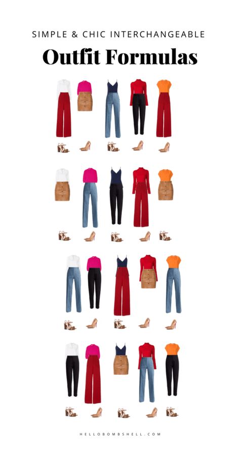 Capsule Wardrobe Formula, French Capsule Wardrobe, Build A Capsule Wardrobe, Capsule Wardrobe Checklist, Capsule Wardrobe Women, Perfect Capsule Wardrobe, Colorful Wardrobe, Look Put Together, Capsule Wardrobe Work