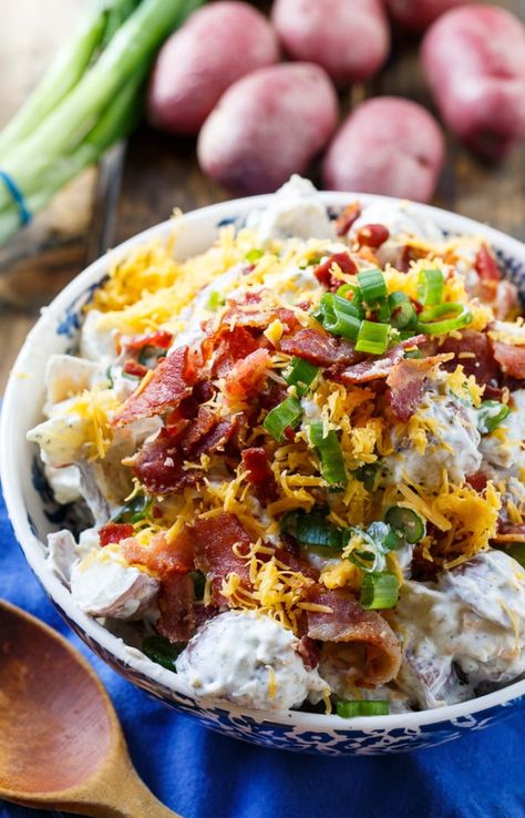 Potato Salad With Ranch Dressing, Potato Salad With Ranch, Food Dressing, Salad With Ranch Dressing, Salad With Ranch, Loaded Potato Salad, Ranch Potato Salad, Loaded Baked Potato Salad, Potato Salad Mustard