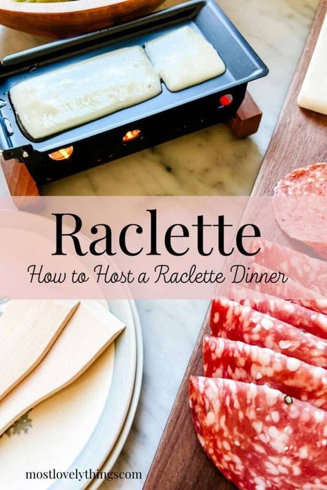 Serving an amazing Raclette dinner isn't just about the melty, gooey, delicious cheese. Sure, it's the main attraction. But it's what you decide to serve with the cheese that makes it such a wonderful and unforgettable moment or special occasion. Racellete Recipes Raclette Party Ideas, Cheese Raclette Ideas, Raclette Ideas Recipes, Raclette Ideas Dinner Parties, Raclette Aesthetic, Raclette Recipes Dinners, Raclette Ideas, Raclette Dinner Party, Raclette Recipes