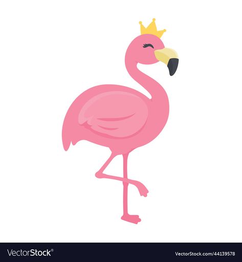 Cute Flamingo Illustration, Cute Flamingo Drawing, Flamingo Cartoon, Head With Flowers, Flamingo Drawing, Flamingo Vector, Flamingo Illustration, Summer Flamingo, Cute Flamingo