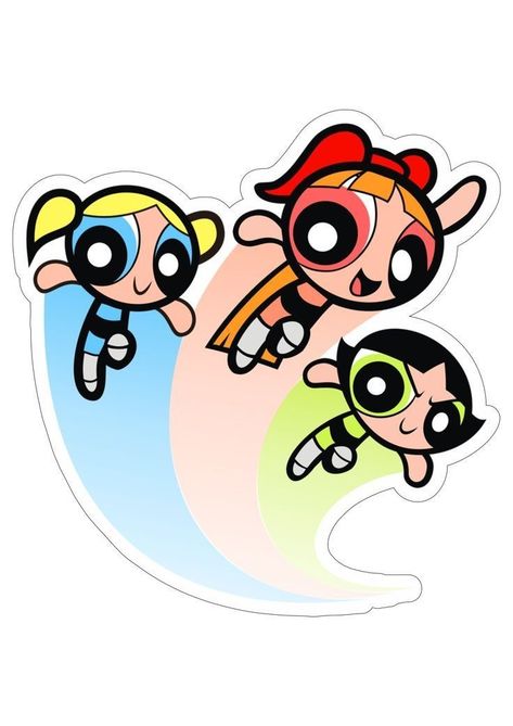 Powerpuff Girls Stickers, Iconic Stickers, Girls Stickers, Sticker Design Inspiration, Stickers Png, Projets Cricut, Cute Laptop Stickers, Baby Posters, Tumblr Stickers