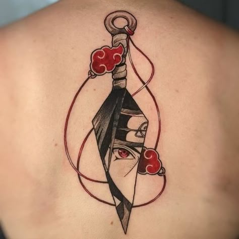 Naruto Back Tattoo, Itachi Tattoo, Naruto Tattoo Ideas, Naruto Tattoos, Tattoo Ideas Minimalist, Oni Tattoo, Tattoo Anime, Manga Tattoo, Pen Tattoo