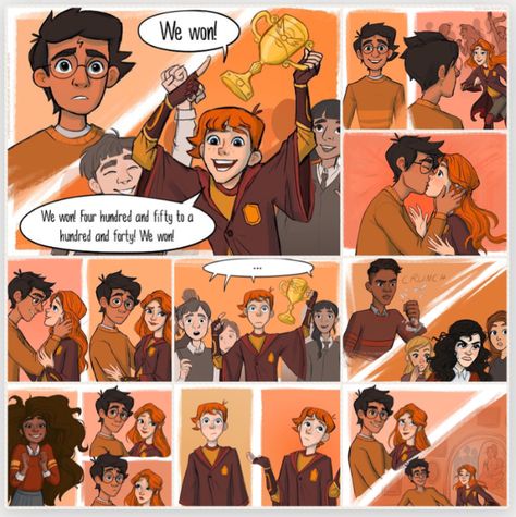 Harry Proposing To Ginny, Harry And Ginny Comics, Harry Potter Ginny, Harry And Ginny, Harry Potter Illustrations, Cute Harry Potter, Harry Potter Feels, Harry Potter Images, Harry Potter Artwork