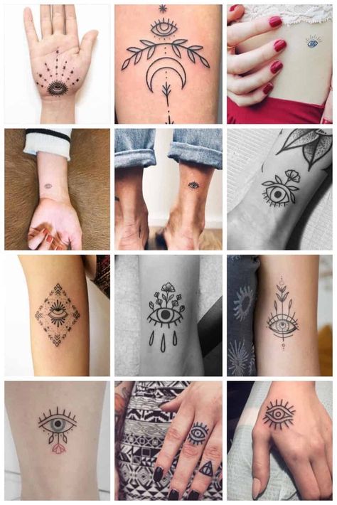 30 minimalistische oog tattoos (en de betekenis) - One Hand in my Pocket Hand Tattoo, Deathly Hallows Tattoo, Cute Tattoos, Paw Print Tattoo, Hand Tattoos, Triangle Tattoo, Geometric Tattoo, Tatting, Dream Catcher