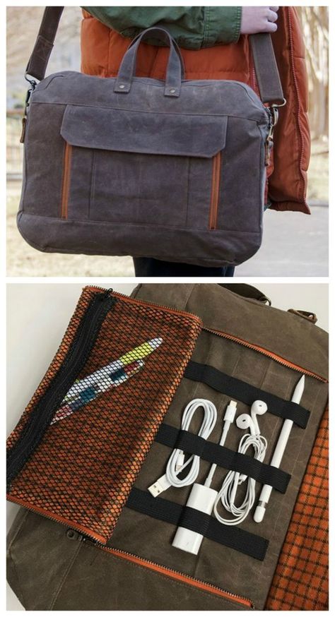 Messenger Bag Sewing Pattern, Messenger Bag Sewing, Diy Laptop Bag, Sewing Pattern Storage, Clever Storage Ideas, Diy Bags No Sew, Messenger Bag Patterns, Diy Messenger Bag, Purse Sewing