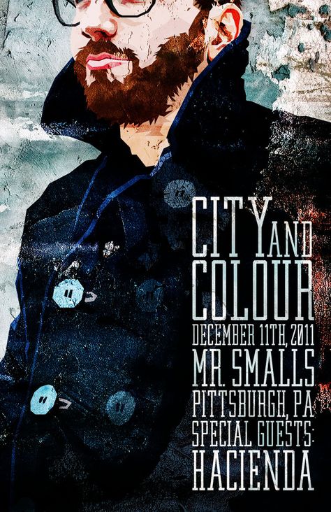 City and colour City And Colour, Tour Poster, Distressed Texture, Green City, Tour Posters, Gig Posters, Band Posters, Concert Posters, Photo Effects