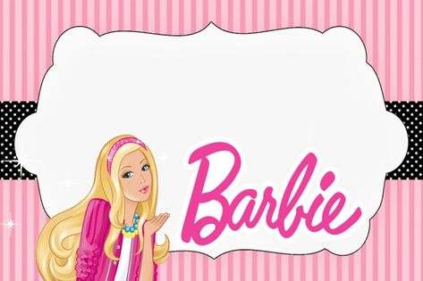 Free Barbie Doll Invitation Card Barbie Presentation Template, Barbie Template, Barbie Card, Gracie Birthday, Barbie Birthday Invitations, Barbie Invitations, Barbie Theme Party, Free Barbie, Barbie Printables