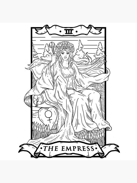 Empress Tattoo, Tarot Card The Empress, The Empress Tarot, Empress Tarot Card, Tarot Card Reader, Tarot Card Tattoo, Tarot Tattoo, Empress Tarot, Major Arcana Cards