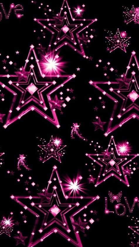 Neon, Wallpapers, Iphone, Stars, Christmas, Pink, Black