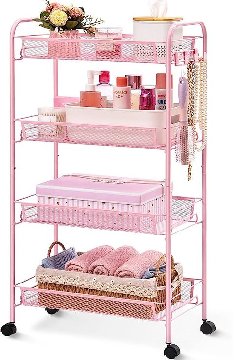 Metal Utility Cart, Bathroom Cart, Rolling Utility Cart, Kitchen Storage Cart, Utility Shelves, Metal Shelving Units, Bathroom Laundry Room, Storage Trolley, Mobile Storage