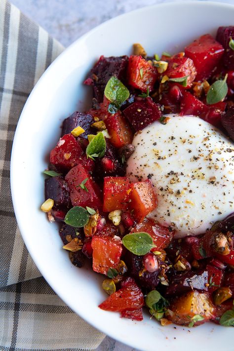 Salad Burrata, Burrata Salad Recipe, Tomato Burrata Salad, Salad With Burrata, Burrata Recipe, Little Sunny Kitchen, Roasted Beet Salad, Sunny Kitchen, Burrata Salad