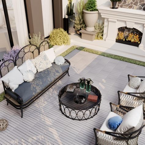 Create a modern and sophisticated outdoor space with the Vynxaria Gray Solid Wood-Look Tile Flooring. These 12x12 square tiles, available in sets of 10, 20, or 30 pieces, feature a sleek striped pattern that adds a contemporary touch to patios, poolside areas, balconies, and courtyards. The gray finish offers a versatile and neutral palette that complements a variety of outdoor decor styles. Designed for durability and ease of installation, these tiles provide a stylish and low-maintenance flooring solution, allowing you to enjoy your outdoor spaces with confidence and style. Wood Look Tile Floor, Balcony Courtyard, Square Tiles, Wood Look Tile, Square Tile, Tile Flooring, Neutral Palette, Low Maintenance, Outdoor Spaces