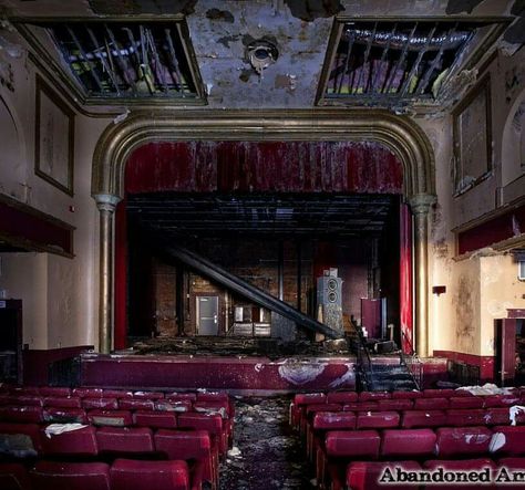 Urban Decay Photography, Matthew Christopher, Theatre Interior, Abandoned Property, Stage Set Design, Juxtapoz Magazine, Stage Set, Scenic Design, Left Alone