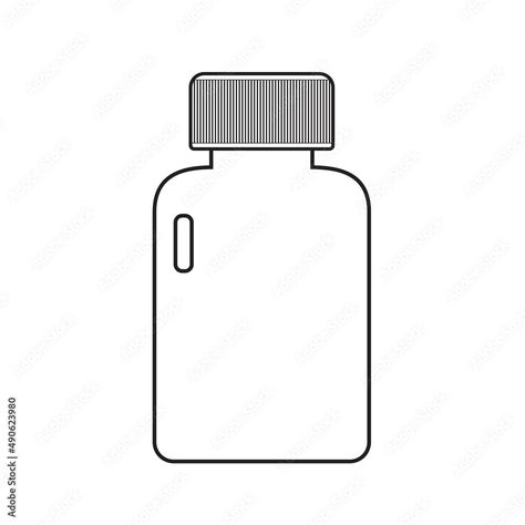 Pill bottle. White bottle vector for supplement, container vitamin capsule, Cosmetic, beauty, spa, Medicine bottle packaging. Medical tablet product, package. bottle outline, Flat icon. web icon Stock Vector | Adobe Stock Bottle Outline, Bottle Vector, Pill Bottle, Medicine Bottle, Pill Bottles, Medicine Bottles, Web Icons, Bottle Packaging, Beauty Spa