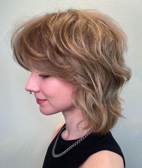 Soft Shaggy Mullet for Girls Feathered Mullet, Soft Mullet, Mullet Girl, Shaggy Mullet, Medium Shag Hairstyles, Layered Thick Hair, Medium Shag, Medium Shag Haircuts, Thick Hair Styles Medium