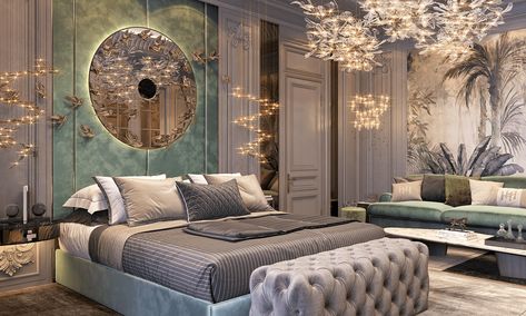 Luxury Bedroom Interior Design on Behance Luxury Bedroom Interior Design, Luxury Bedroom Interior, Fancy Bedroom, Elegant Bedroom Decor, Aesthetic Interior Design, Bedroom Interior Design Luxury, Modern Luxury Bedroom, Luxury Bedroom Design, Luxury Bedroom Master