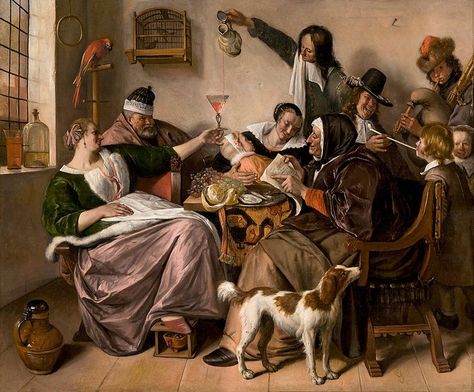 Jan Steen 022 colour version 01 - Jan Steen - Wikimedia Commons Art Heist Baby, Pierre Auguste Cot, Art Heist, Dutch Paintings, Dutch Masters, Dutch Art, Dutch Golden Age, Art Movements, Dutch Painters