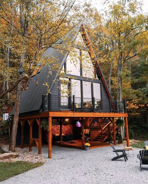 Tiny House Concept, Cabin Chronicles, Hocking Hills Ohio, A Frame Cabin Plans, Diy Cabin, House Concept, Affordable Homes, A Frame Cabins, Earthship Home