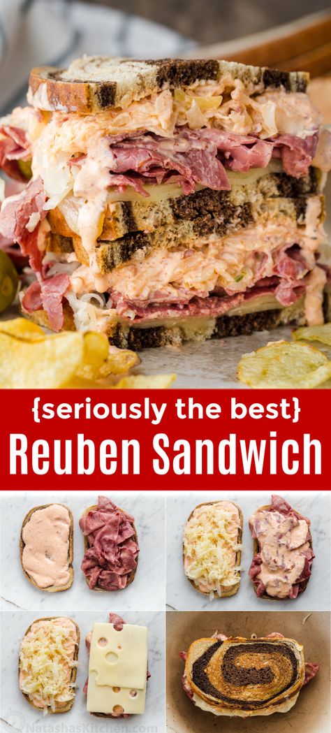 Homemade Russian Dressing, Grilled Sandwich Recipe, Best Sandwich Recipes, Keto Salad, Russian Dressing, Gourmet Sandwiches, Corned Beef Recipes, Reuben Sandwich, Dinner Sandwiches