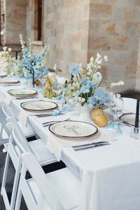 Blue Tablescapes, Blue Orchid Wedding, Champagne Towers, Marquee Party, Ceremony Dress, Blue Bridal Shower, Party Hire, Champagne Tower, Reception Details