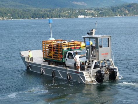 Seaweed Farming, Vehicle Aesthetic, Funny Boat, Barge Boat, Boat Humor, Working Boat, Landing Craft, Hunting Camp, Merchant Marine