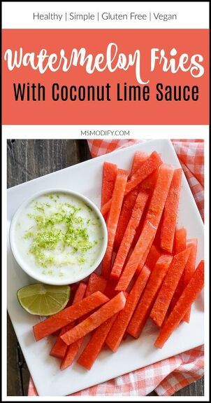 Beat the heat with our easy-to-make zesty watermelon fries and coconut lime sauce recipe! It's a perfect snack for any time of the day and a great way to cool off during hot summer days. Coconut Lime Sauce, Watermelon Dip, Lime Sauce Recipe, Watermelon Fries, Lime Dip, Arizona Summer, Watermelon Rind, Free Friends, Lime Sauce