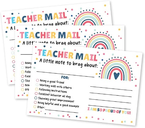 Teacher Postcards, Positive Notes Home, Classroom Communication, Behavior Cards, Classroom Incentives, Classroom Motivation, Behavior Incentives, Notes To Parents, Teacher Appreciation Cards