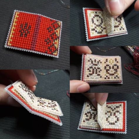 Plastic Canvas and Cross Stitch : 12+ Things You Can Make With It! ⋆ Sirithre.com 3d Cross Stitch, Make Keychains, Stitch Box, Unique Cross Stitch, Cross Stitch Tutorial, Cross Stitch Cross, Stitch Cross Stitch, Cross Stitch House, Custom Cross