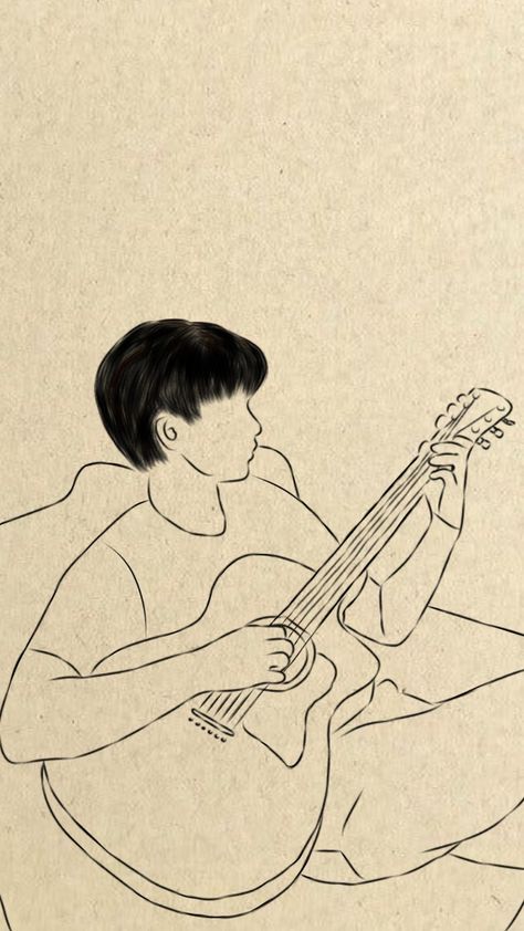 Main Gitar, Draw And Paint, Indie Drawings, Meaningful Drawings, Cute Couple Drawings, Mini Drawings, Cute Easy Drawings, Flower Art Painting, Book Art Drawings