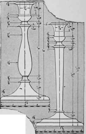 Two designs of candlesticks of fine proportions. Turned Candlesticks, Wood Turning Lathe, Wood Candle Sticks, Wooden Candle Holders, Wood Turning Projects, Home Workshop, Wood Lathe, Wood Candles, Candle Stand