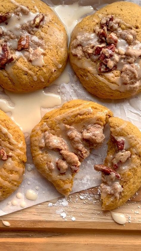 Emily Heppner on Reels | James Quinn · Waterfall Maple Pumpkin Cookies, Prairie Kitchen, Baking Fall, Cinnamon Pecans, Maple Pumpkin, Baked Good, Pecan Cookies, Spiced Pumpkin, Pumpkin Pecan